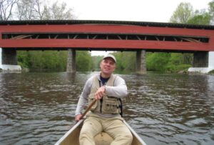 Randy with covered bridge