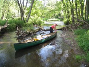 Dragging canoe