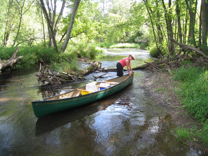 Dragging canoe