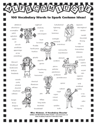 100 Vocabulary Words to Spark Costume Ideas