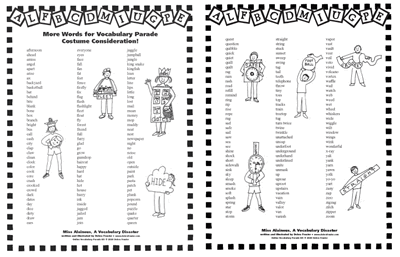 More Words for Vocabulary Parade