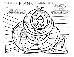 PLANET coloring BIRD POEM thumb